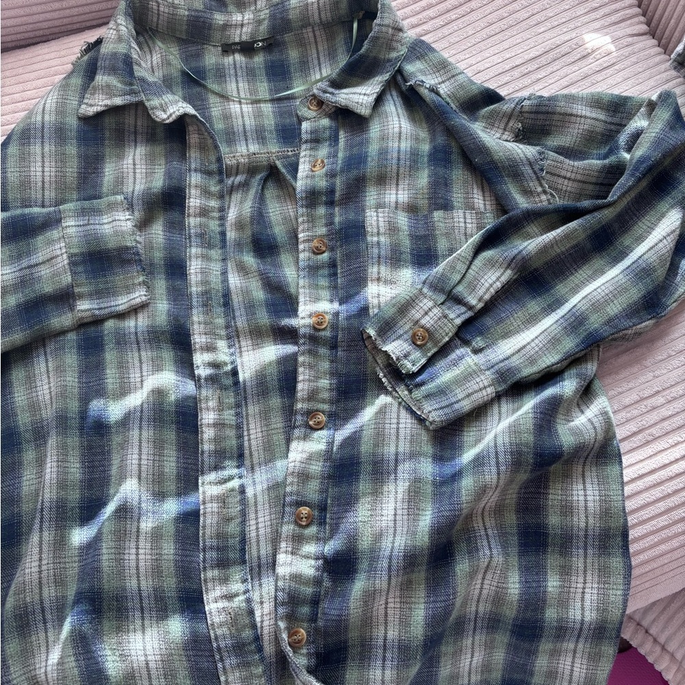 Papermoon blue/green flannel